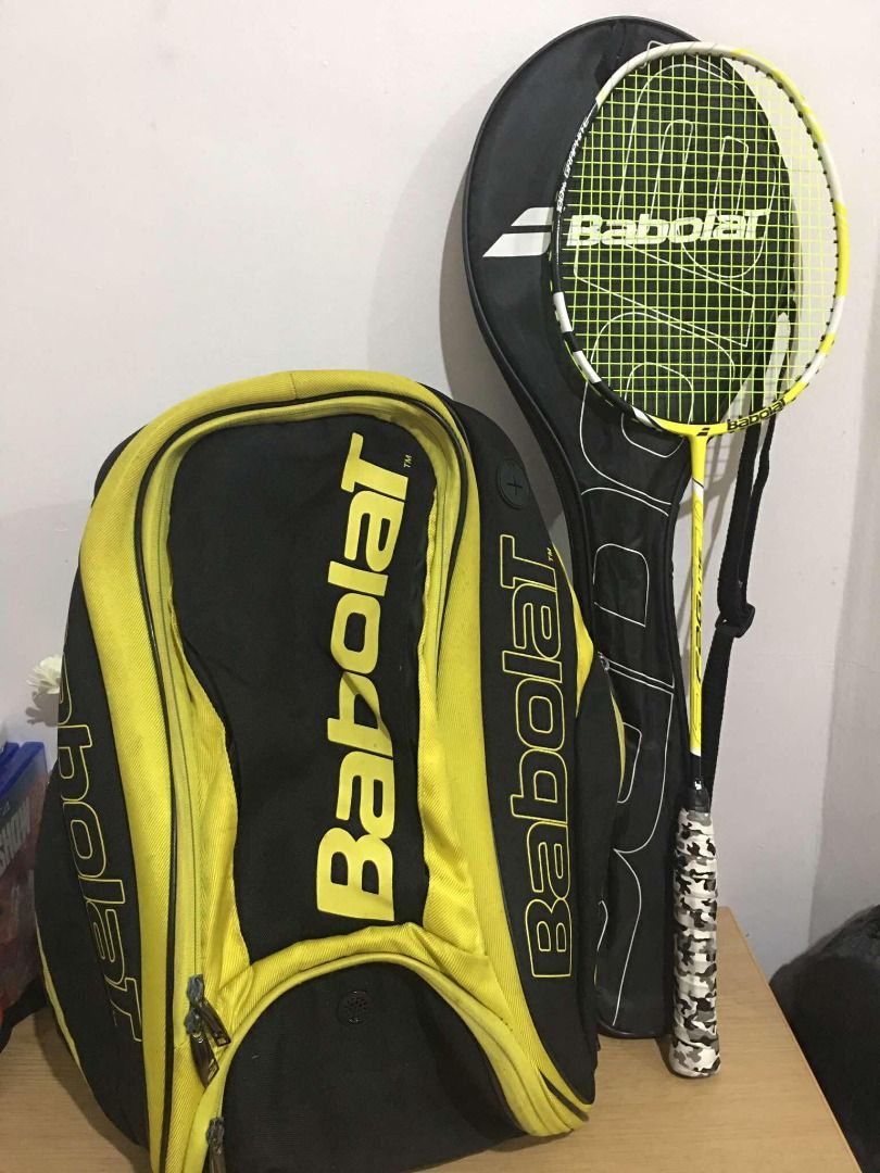 RUSH!! Babolat Badminton F2G Lite (Category: Racket and Ball Sports) located in Makati City. Submitted by kimedo (Listing ID 1367133594, Image 1). Description: FOR SALE!! Babolat Items Babolat Badminton Racket F2G Lite - 2500 ✔Tension: Up to 27lbs ✔Medium Flex ✔84g ✔with extra racket bag ✔ 2 paint chips only (bought it for 5k before) Babolat Back Pack - 700 ✔ All zippers are working ✔ Used good ✔ Needs cleaning since natambak Bundle for 3k only o