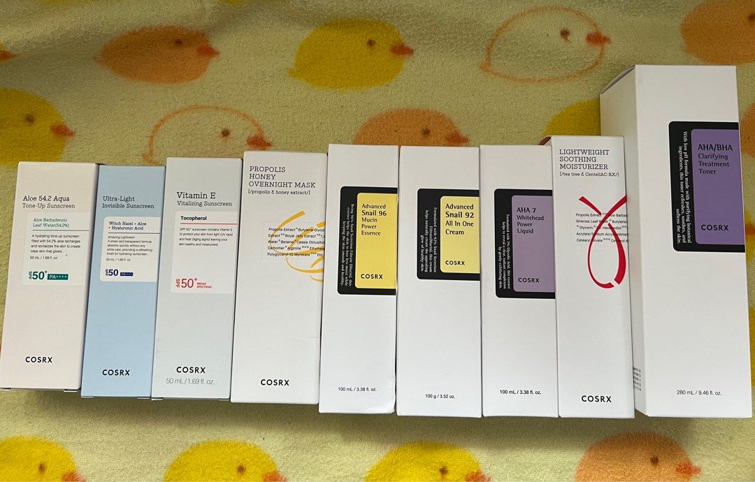 COSRX AHA BHA Toner AC Soothing Moisturizer Good Night Soft Peeling Gel ...