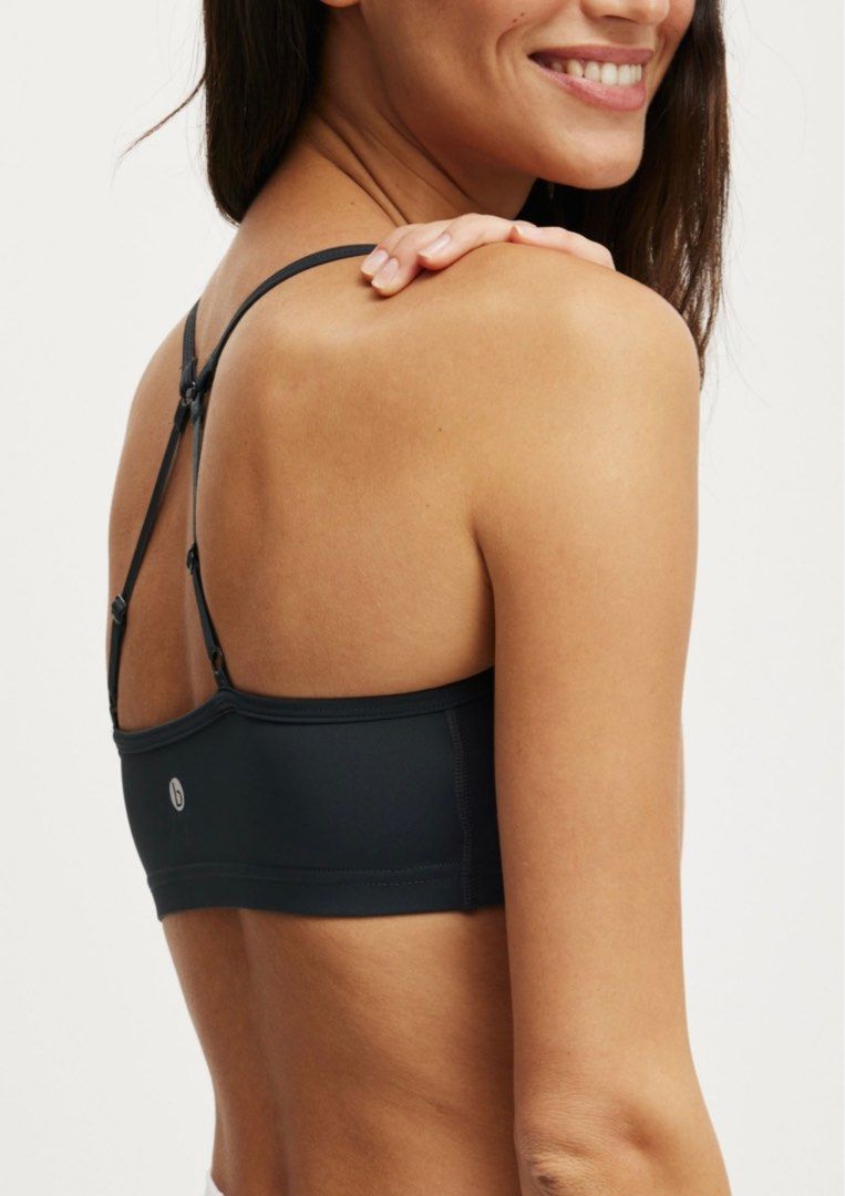 cotton on workout yoga crop in tranquil blue (Category: Activewear) located in Singapore. Submitted by stonkyard (Listing ID 1367158023, Image 2). Description: brand new without tag adjustable straps removable foam cup inserts .