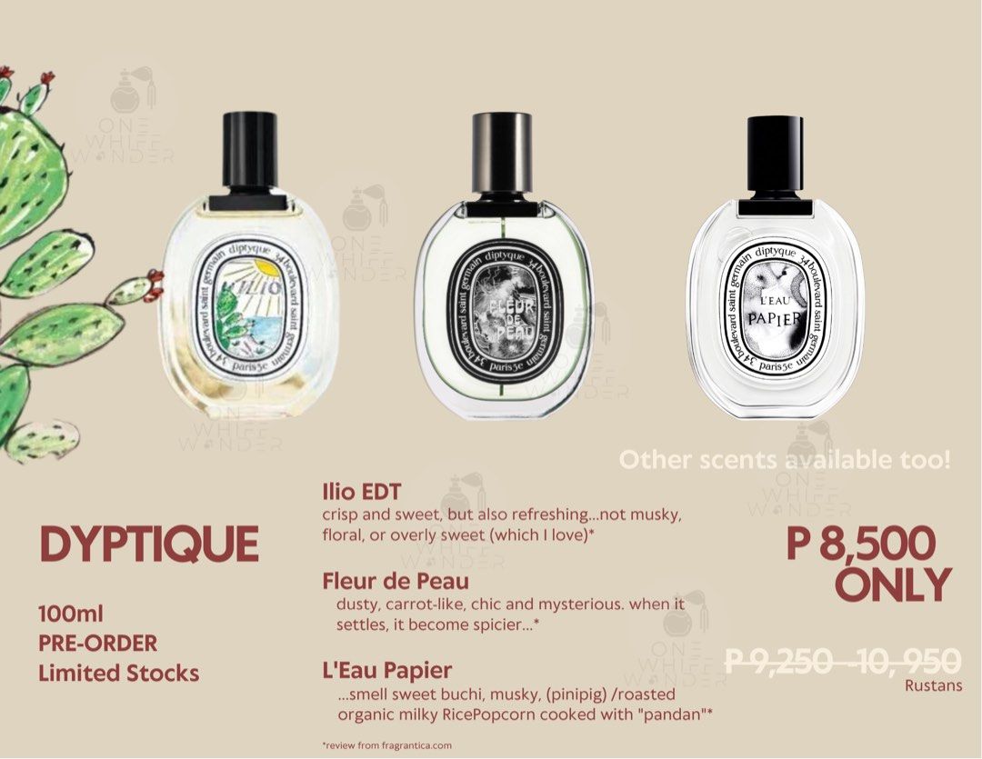 diptyque FLEUR DE PEAU と Leau papier セット DIPTYQUE L'EAU PAPIER VS FLEUR DE PEAU | NAYA RUTH (TAGALOG