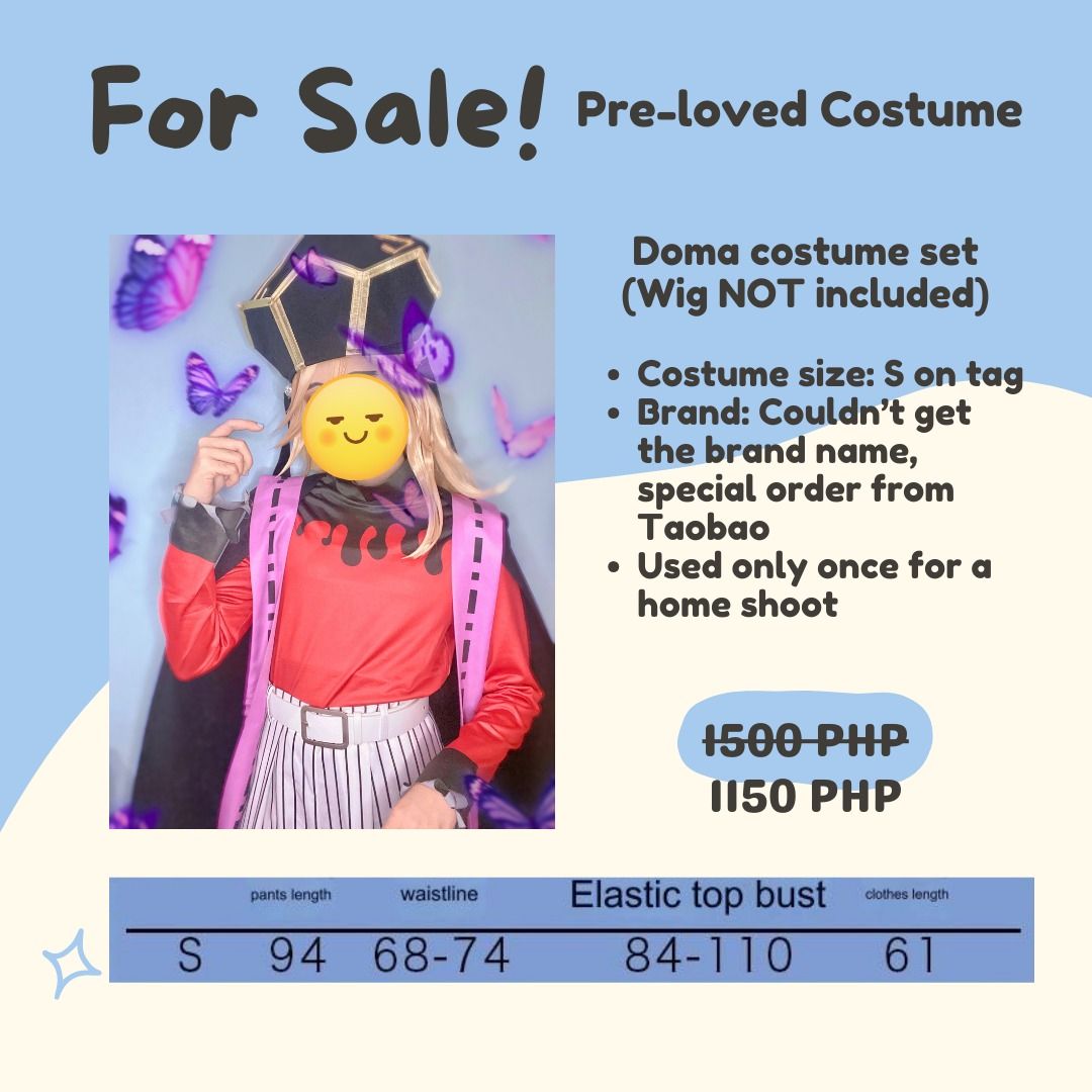 Doma Costume Demon Slayer Kimetsu no Yaiba Douma Cosplay, Men's Fashion ...