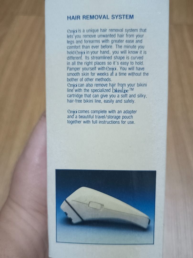 EMJOI HAIR REMOVAL SYSTEM (EPILATOR) • 110V (Category: Hair) located in Makati City. Submitted by nyxhemera26 (Listing ID 1367276366, Image 2). Description: EMJOI HAIR REMOVAL SYSTEM (EPILATOR) • 110V.