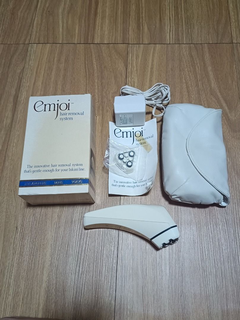 EMJOI HAIR REMOVAL SYSTEM (EPILATOR) • 110V (Category: Hair) located in Makati City. Submitted by nyxhemera26 (Listing ID 1367276366, Image 1). Description: EMJOI HAIR REMOVAL SYSTEM (EPILATOR) • 110V.