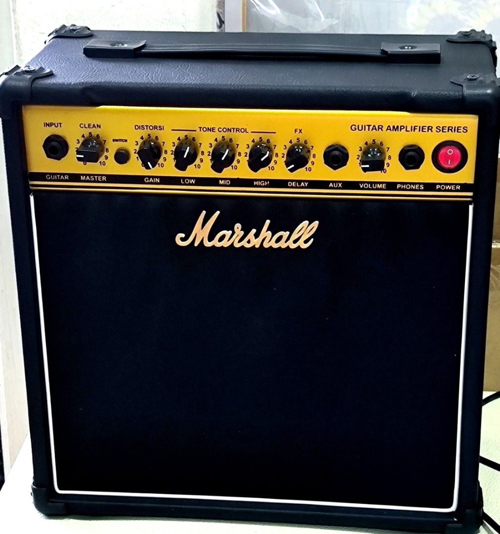 GUITAR AMPLIFIER SERIES (Category: Other Audio Equipment) located in Singapore. Submitted by elwin.lee.31 (Listing ID 1367104232, Image 1). Description: GUITAR AMPLIFIER SERIES I'm selling it for a friend.I don't know much about this product. If you understand, you can buy it if you need it. Description Electric guitar amplifier. 6 inch Speaker. There are 2 inputs and 1 output. Great quality. Dimensions/body size: 34×34×19 cm.