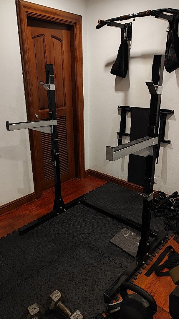 Various Gym Equipment - Which item? (Category: Weights & Dumbbells) located in Mandaluyong City. Submitted by kace_listings_09270126285 (Listing ID 1367229346, Image 3). Description: Heavy Duty Squat Rack with 6 supports P8,000 Dumbbell Rack 3 Laters 6,000 20 lbs plates 900 each 10 lbs plates 450 each 32 kg Kettlebell 6,500 located in Mandaluyong shipping care of buyer.