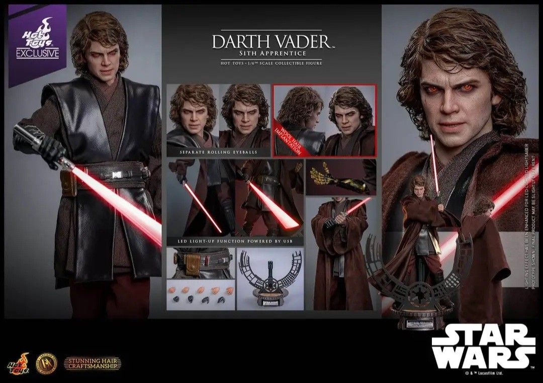 HOT TOYS Anakin Skywalker dark side (Artisan Version) (Category: Figurines & Statues) located in Batangas. Submitted by trzadnse (Listing ID 1367175967, Image 1). Description: Hot Toys For Sale Anakin Skywalker Sith Apprentice (DX47AE)Darkside With brown box 50K Payment method: BPI Shipping via LBC.