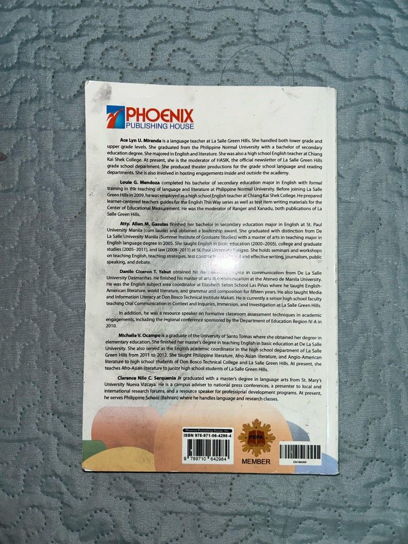 Integrated English for Effective Communication Grade 9 (Category: Textbooks) located in Makati City. Submitted by micmic804 (Listing ID 1367150664, Image 2). Description: Lightly used textbook with some pages with markings as seen in the photos. Priced affordably because of this..