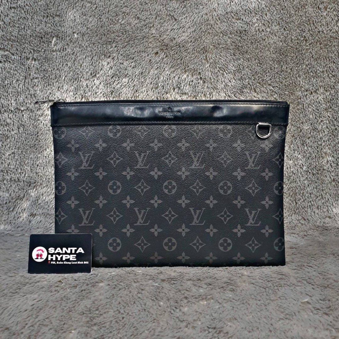 Louis Vuitton Monogram Eclipse Pochette Clutch (Category: Bags & Wallets) located in Singapore. Submitted by santahype.id (Listing ID 1367266566, Image 1). Description: Brand : Louis Vuitton Item model : - Size: OS Condition : VERY PERFECT CONDITION Accessories: -.