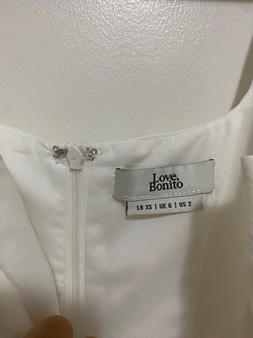 Love Bonito White Dress / Romper (Category: Dresses) located in Makati City. Submitted by ksclothes_ (Listing ID 1367197451, Image 3). Description: Looks like a dress but its actually shorts! Great condition Fits S.