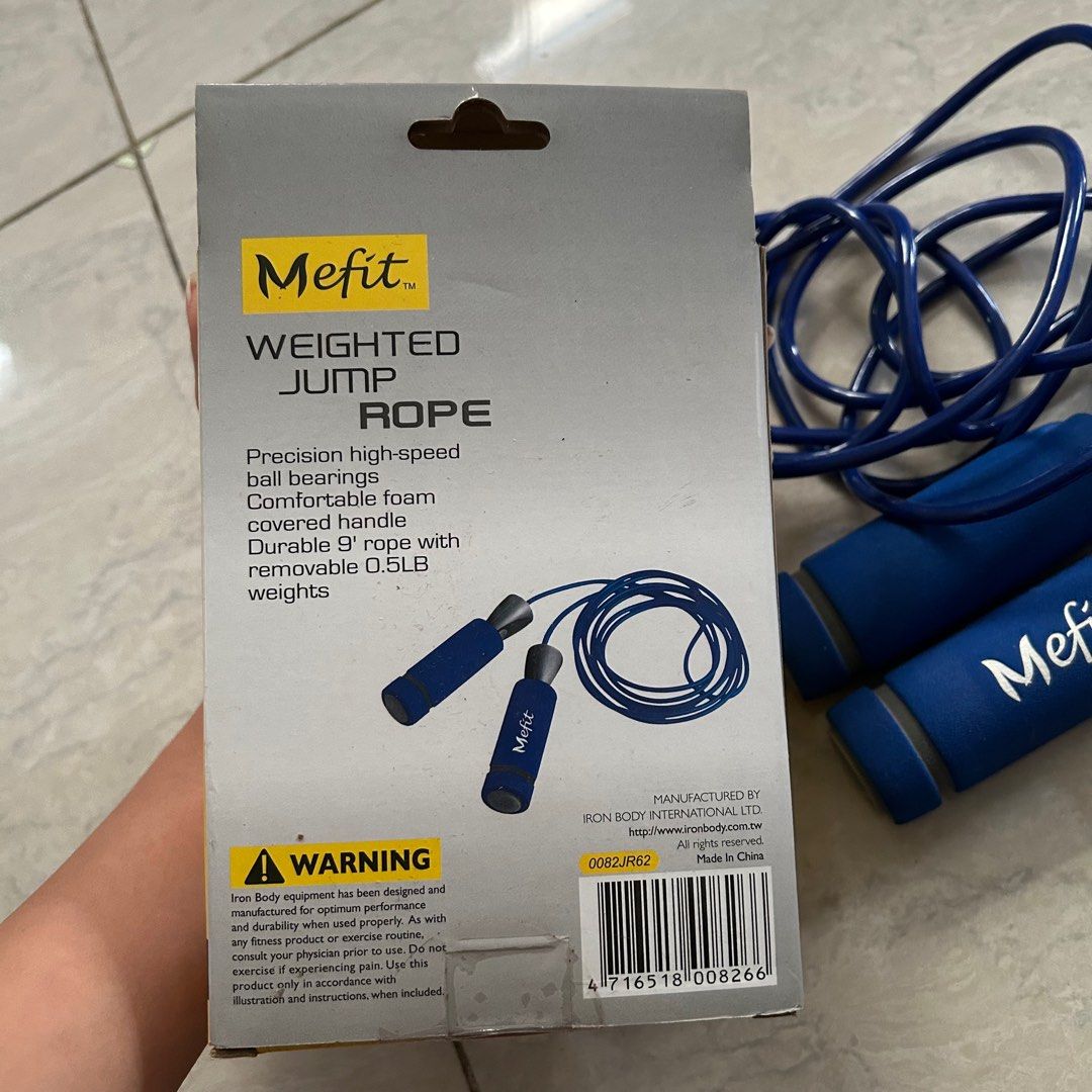 MeFit Weighted Jump Rope (Category: Health Monitors & Weighing Scales) located in Taytay. Submitted by bealieber (Listing ID 1367240847, Image 3). Description: .
