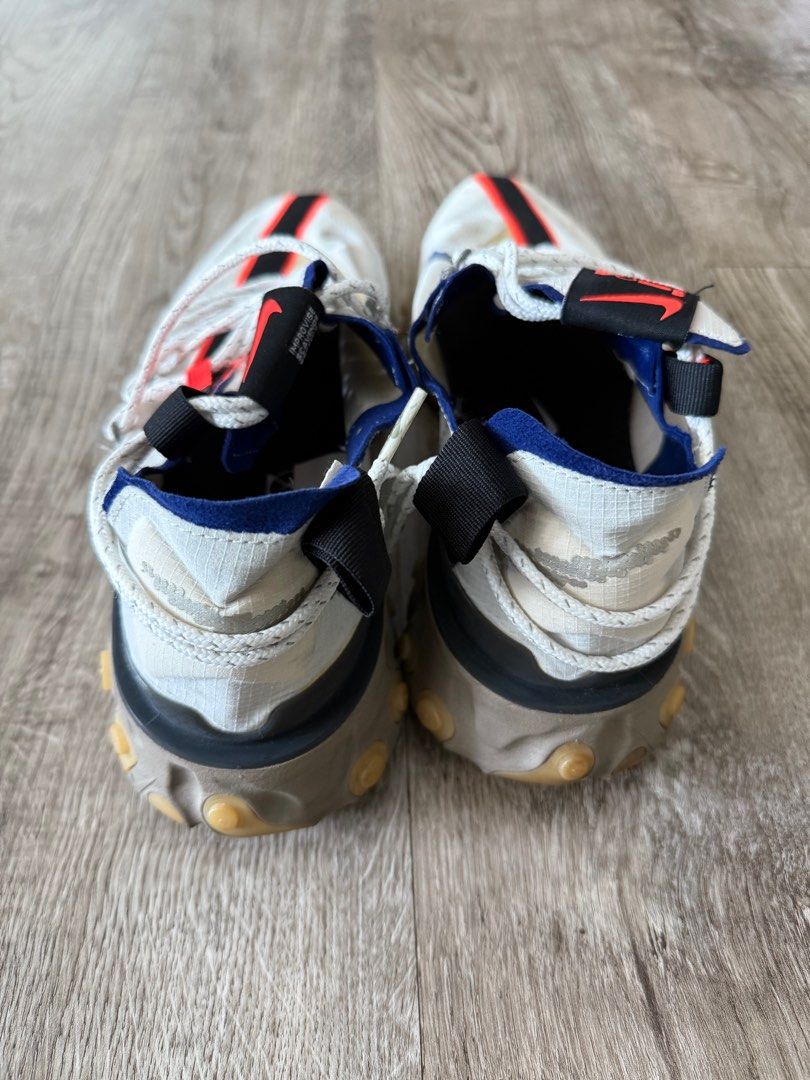 Nike ISPA React size US10 Summit White/royal blue (Category: Sneakers) located in Taguig. Submitted by hubert_go (Listing ID 1367112732, Image 3). Description: Slightly used 100% authentic No box WYSIWYG BGC or Manila Pickup Gcash Payment.