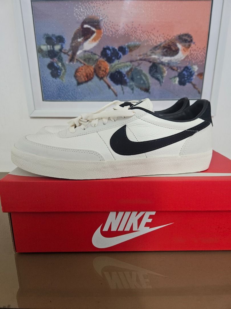 Nike Killshot 2 Leather (Category: Sneakers) located in Santa Rosa. Submitted by kevsoli (Listing ID 1367190696, Image 2). Description: Nike Killshot 2 Leather - 100% Authentic Size: US 9.5 Condition: Brand New Colorway: Sail / Black Inclusion: Comes with original box Meet-Up: Available on weekends at SM City Santa Rosa Shipping: LBC (weekends only) or Lalamove.