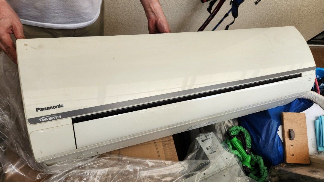 Panasonic 2HP Split Type Inverter Aircon (Category: Air Conditioning and Heating) located in Quezon City. Submitted by n8anrey (Listing ID 1367265355, Image 1). Description: All A/C specs in the photos. This is super cold, well-maintained. Good track record of selling A/C units. Slight signs of use, and you may need to have it cleaned, but this is a great purchase..