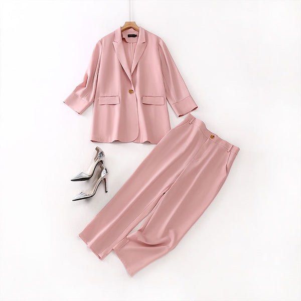 Pink Blazer and pants coordinates (Category: Sets or Coordinates) located in Manila. Submitted by yuShin09 (Listing ID 1367152401, Image 2). Description: Shein Pink Coordinates size medium to semi large. Used for 1 event only.