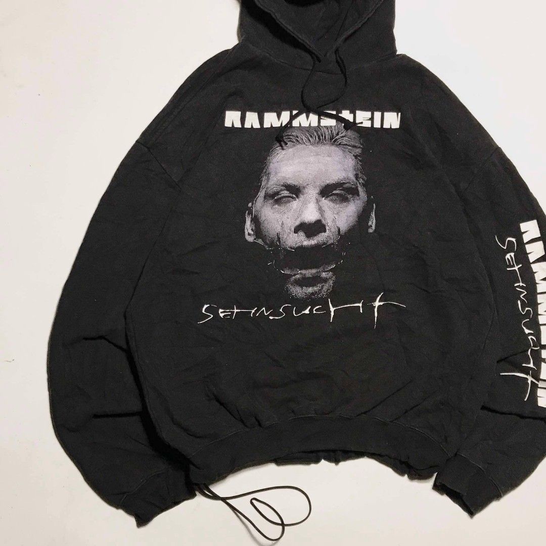 Rammstein/vetements oversized pullover (Category: Activewear) located in Santa Cruz. Submitted by _enfantsrdarchive (Listing ID 1367283657, Image 3). Description: Selling Rammstein/vetements oversized pullover Actual measurements: Shoulder 24 inch Width pit to pit 26 inch Length 27 inch Sleeve 24 inch Missing tags Check details pic before purchase thanks! ❌Refund ❌Exchange +shipping fee.