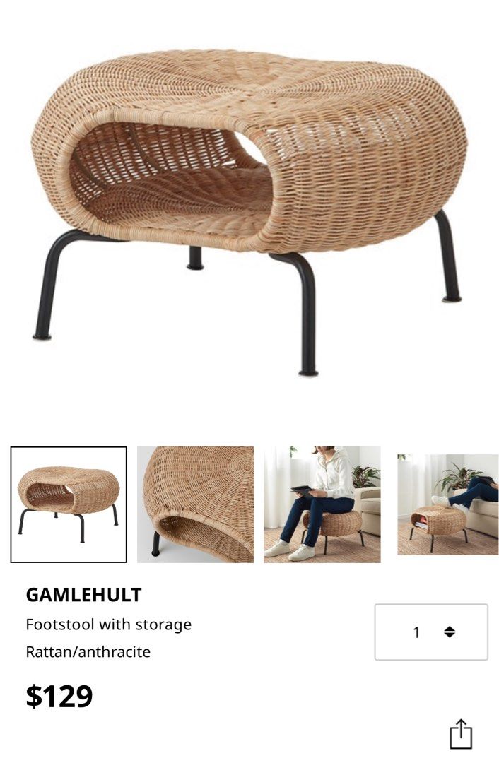 Rattan coffee table, Furniture & Home Living, Furniture, Other Home ...