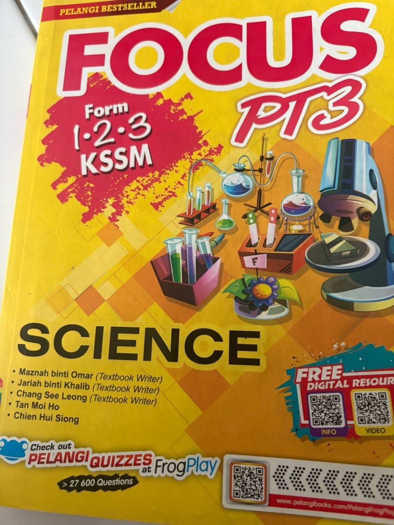 Science and Penulisan BM PT3 KSSM Form 1, 2 and 3 Text Books (each is ...