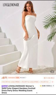 Shein Bandeau Cocktail Dress Party Dress Wedding Guest Dress