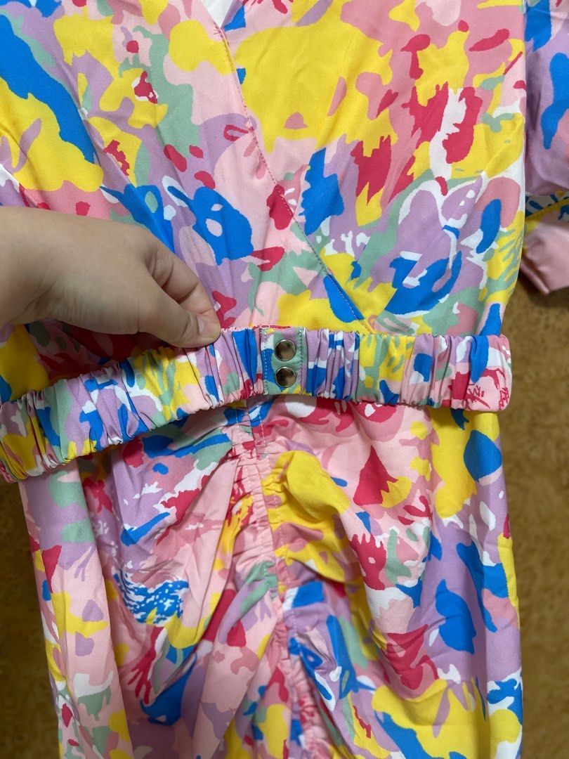 Soeurs Paint Dress (Category: Dresses) located in Singapore. Submitted by cokechoke (Listing ID 1367247769, Image 2). Description: If you like bold prints this is for ya! Worn just once for my birthday, in good condition. Size M but cutting runs small, fits UK 8 best. Comes with a belt. Last photo is a reference of how it looks like when worn. .
