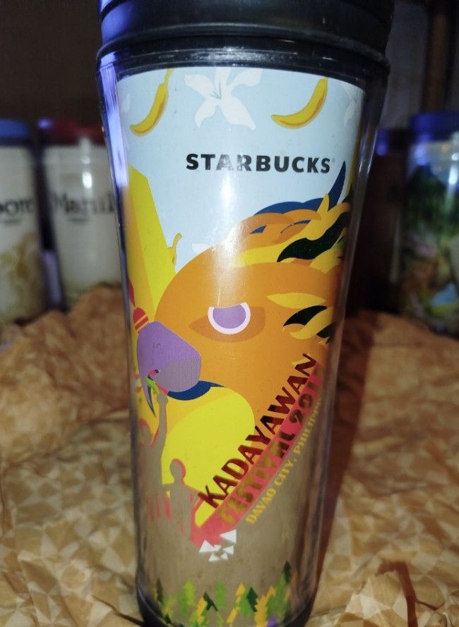 Starbucks Tumbler Kadayawan Davao (Category: Water Bottles & Tumblers) located in Pulilan. Submitted by smartshopper516 (Listing ID 1367187850, Image 1). Description: Starbucks collectible tumbler Kadayawan Festival Davao 2013 brand new.