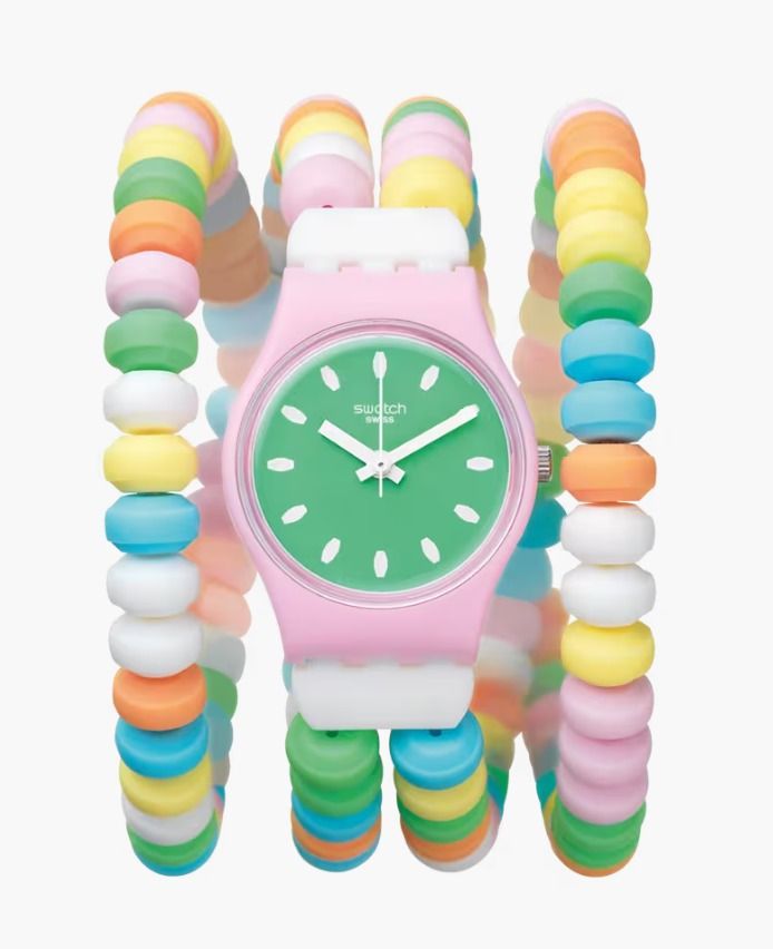 Swatch Caramellissima watch LP135 model 𐙚 ‧₊˚ ⋅ (Category: Watches) located in Singapore. Submitted by moonriver.co (Listing ID 1367139543, Image 1). Description: want to sell this watch! brand new, in original box and unworn. pm for more pics and details.🎀༘⋆ currently retails for S$99.00 -- selling at a loss! price is still negotiable -- best if can meet at my convenience. item description ⋆｡‧˚ʚ🍓ɞ˚‧｡⋆ Little Sunny Bite sprinkles its iconic fl