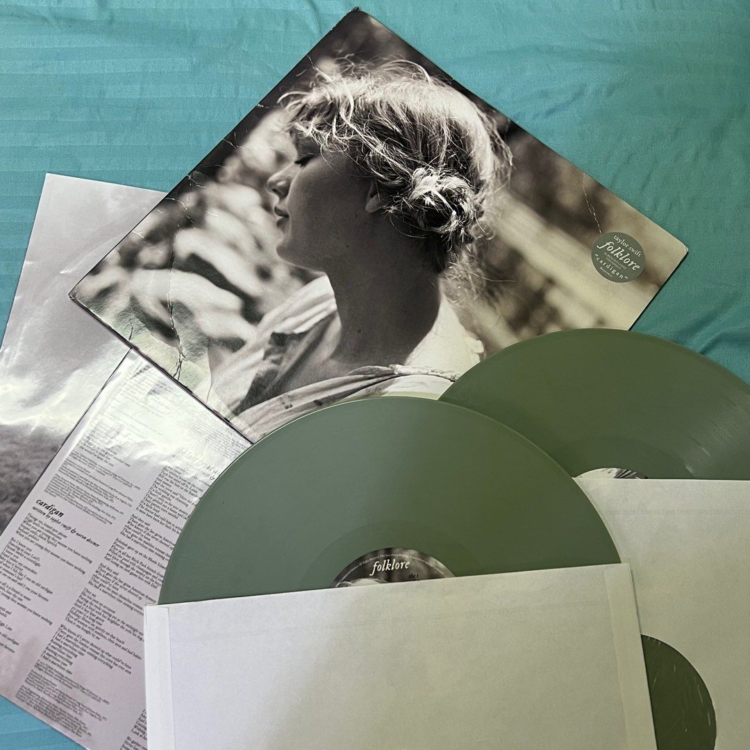 Taylor Swift Folklore Stolen Lullabies Vinyl (Category: Vinyls) located in Manila. Submitted by ek.sells (Listing ID 1367194517, Image 2). Description: - RARE / LIMITED EDITION ‼️‼️ - Lightly used / played 3-4 times only ✨ - with issues in the outer sleeves (see pics) - no issues with the vinyl record ♥️ - sales range from Discogs (last pic).