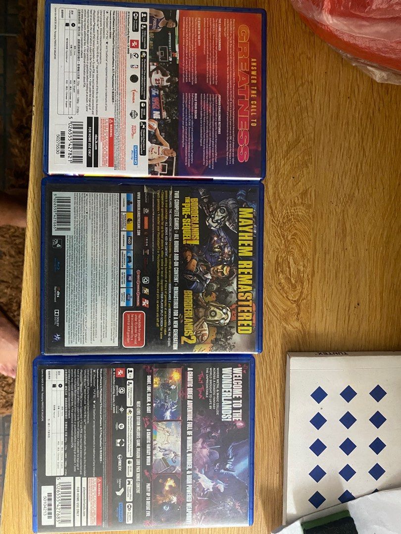 Tiny tinas wonderland borderlands and nba2k23 (Category: PlayStation) located in Las Pinas. Submitted by johnsantos10 (Listing ID 1367191404, Image 2). Description: Selling ps5 and ps4 games Tiny tinas wonderland ps5 - unused codes - 1000 Nba 2k23 ps5 - unused codes - 500 Borderlands handsome collection ps4 - 500 Take all for 1700.