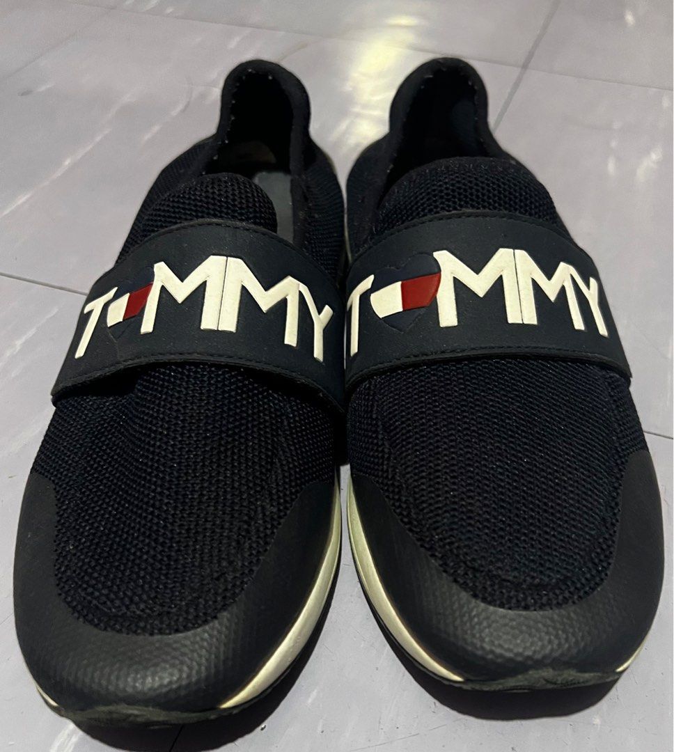 Tommy Hilfiger classic slip on sneakers (Category: Sneakers) located in Manila. Submitted by churocks (Listing ID 1367199706, Image 1). Description: Tommy Hilfiger Size 7 women’s In new used condition Blue with red and white heart design Very comfortable with a lot of support Preppy Slip on .