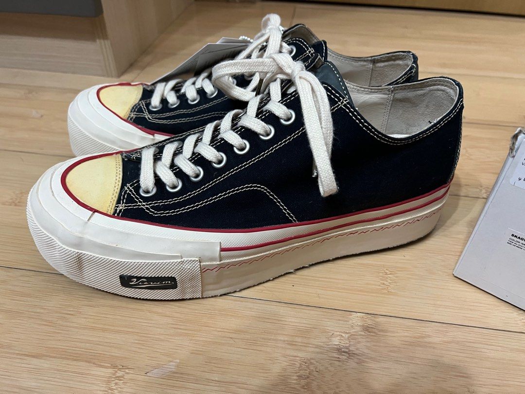 US 11 Visvim Skagway Lo G. Patten Low Folk （分類：便服鞋）位於 Hong Kong。 由 sophisticated_hk 提交（商品編號 1367239150，圖片 3）。簡介： Around 90% New (Sole front fade/yellow as normal) Refers from pic 2 Color: Navy (Red line) Size: US 11 $2499。