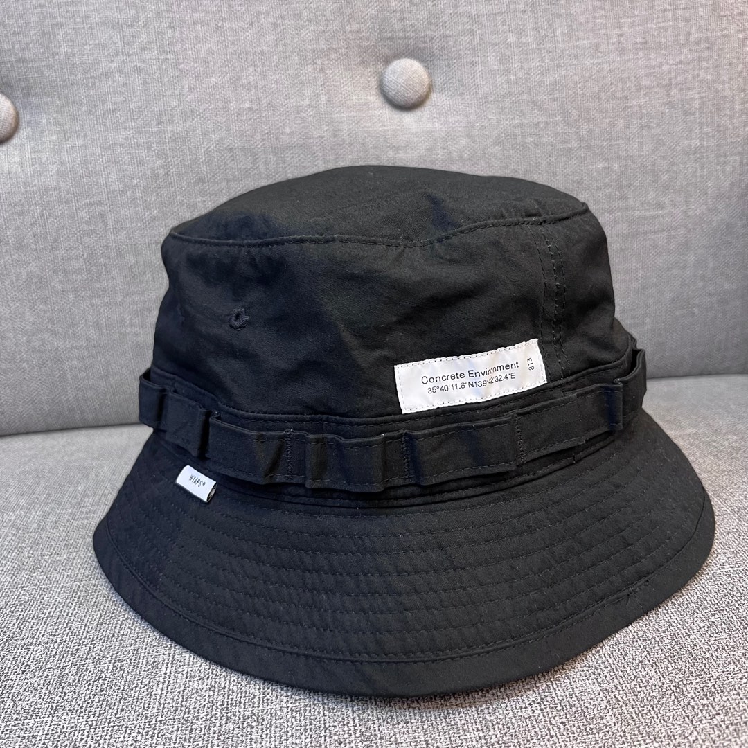 WTAPS JUNGLE HAT 黑色XL, 他的時尚, 手錶及配件, 帽子在旋轉拍賣