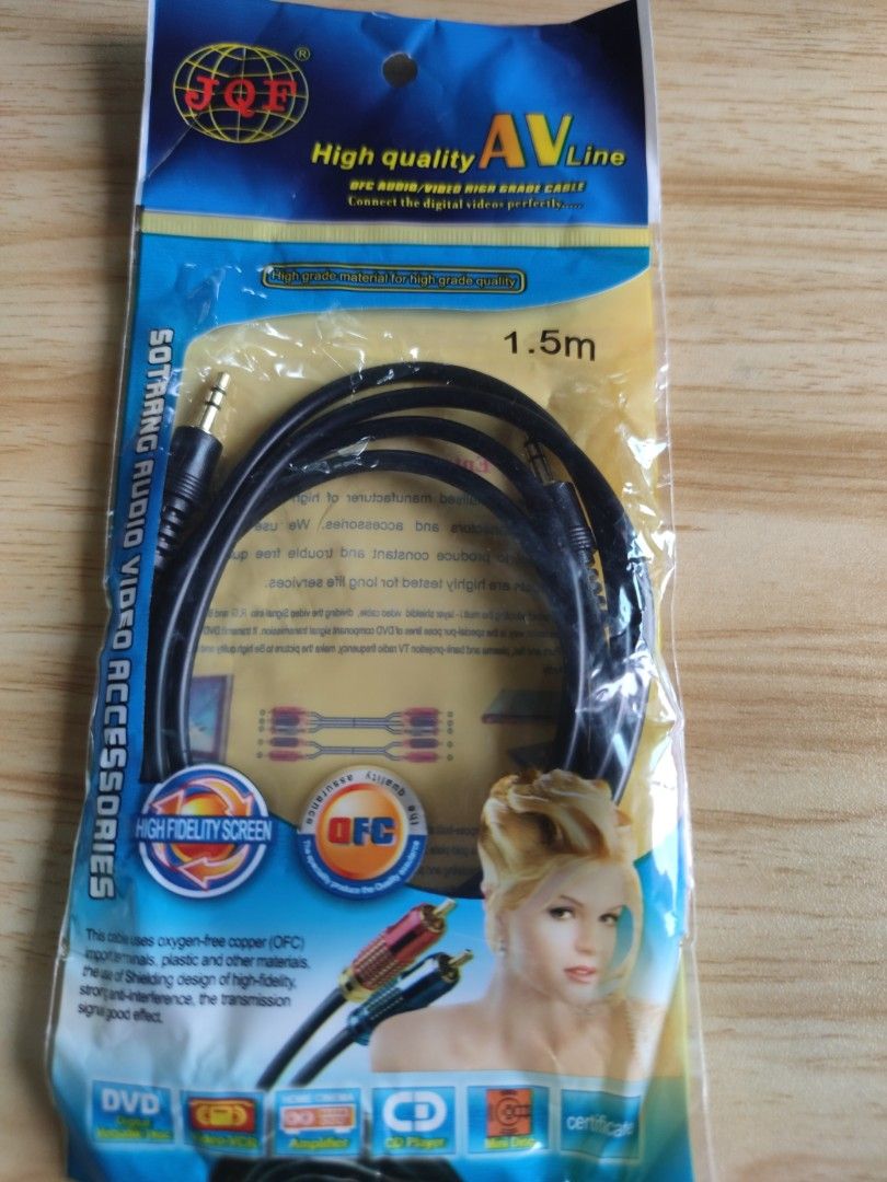 3.5mm aux hole rca aux celphone cable (Category: Portable Audio Accessories) located in Cavite. Submitted by Combiishop (Listing ID 1367320336, Image 1). Description: .