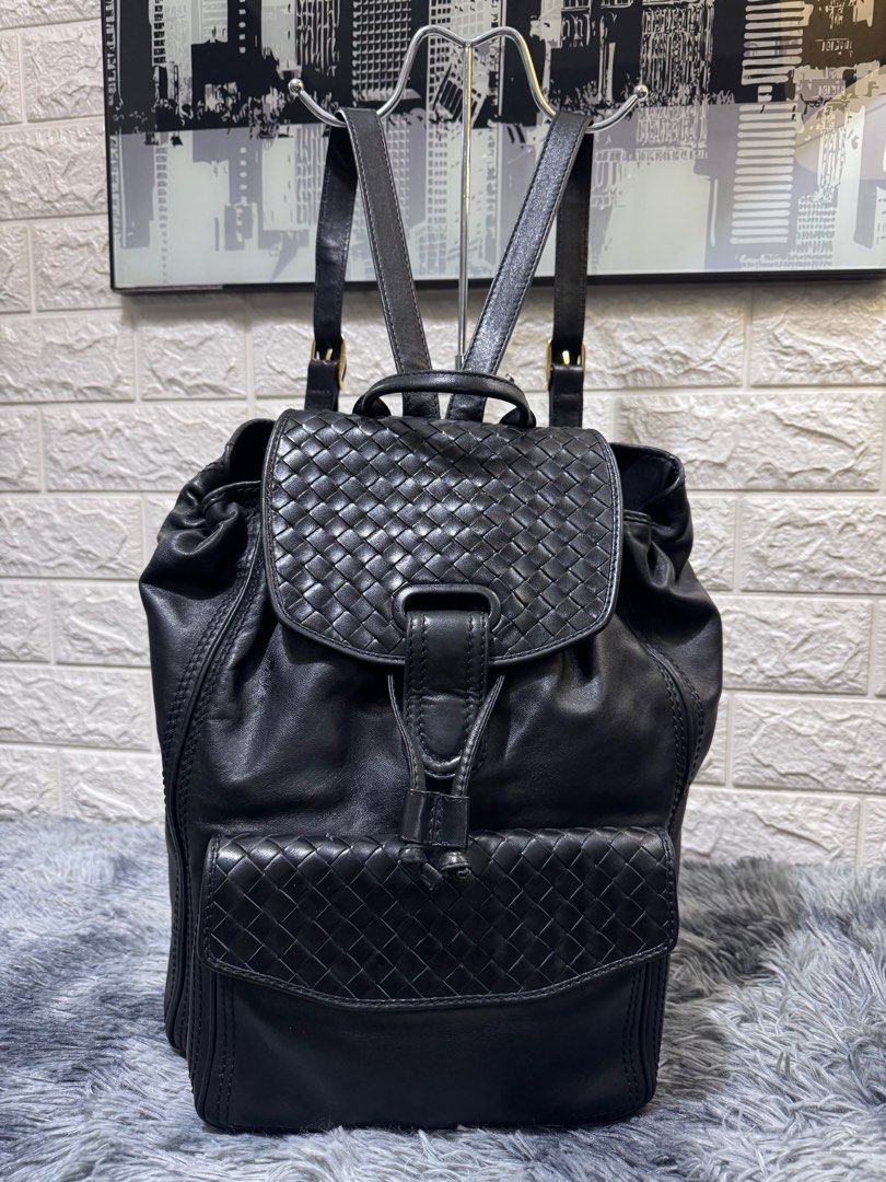 Bottega Veneta Backpack (Category: Luxury Bags & Wallets) located in Quezon City. Submitted by christineboller (Listing ID 1367485327, Image 1). Description: Bottega Veneta Backpack In 9/10 condition, black, gold hardware Dimensions: 15.5x11 inches Provided dustbag for only Php51k .