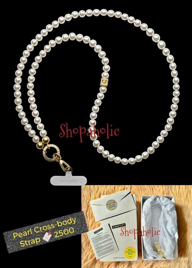 Casetify Pearl Cross-Body Strap (Gold) (Category: Mounts & Holders) located in Caloocan City. Submitted by shopaholic.nej (Listing ID 1367342789, Image 1). Description: New. Authentic. 📍North Caloocan 💰Gcash / SPayLater thru QR code (+5%) / Atome thru QR code (+5%) 🚚Grab / Lalamove / J&T (no shapi checkout).