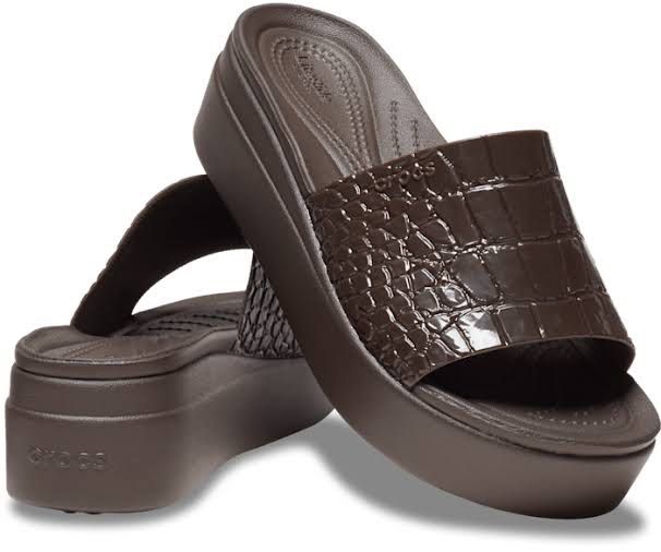 Crocs Brooklyn Slide Espresso Croco (Limited Edition) (Category: Wedges) located in Quezon City. Submitted by itsjms (Listing ID 1367410511, Image 1). Description: Bought in the US. Brand new without tags. Original price in PHP is ₱4000.