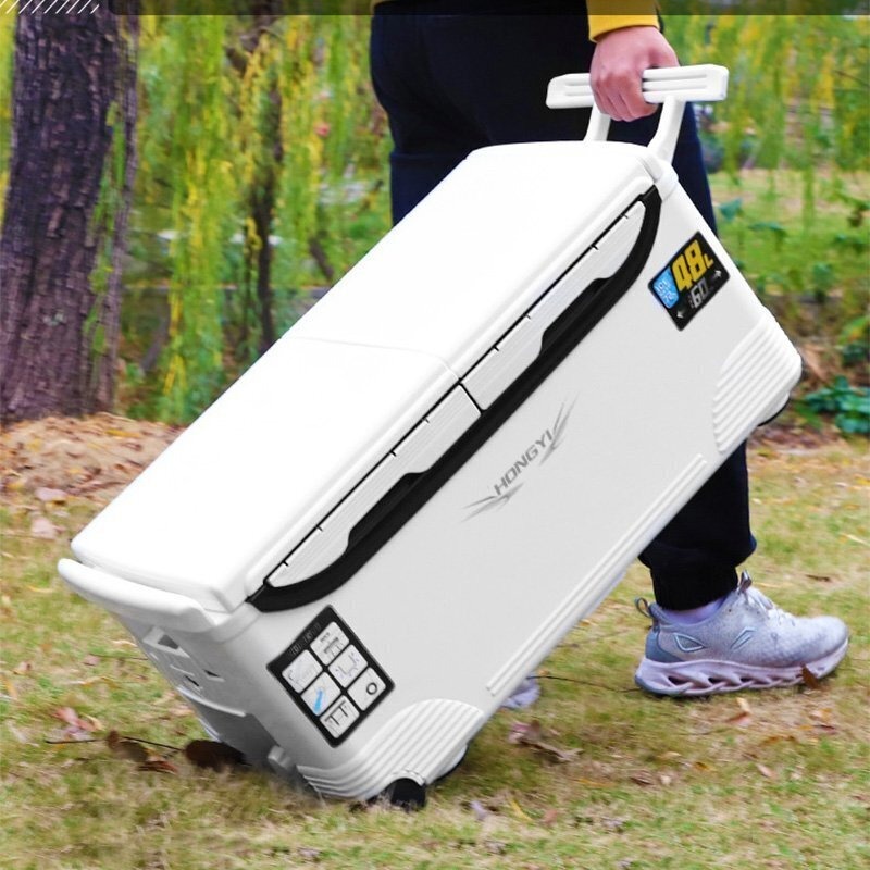 Fishing cooler box, large capacity 48L, sturdy muscle body that you can ...