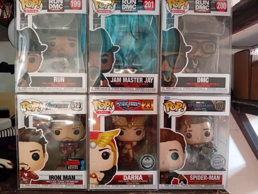 Funko Pop Run DMC, Jam Master Jay (Category: Figurines & Statues) located in Manila. Submitted by cdjavier (Listing ID 1367358513, Image 2). Description: Run DMC Set - 1k.