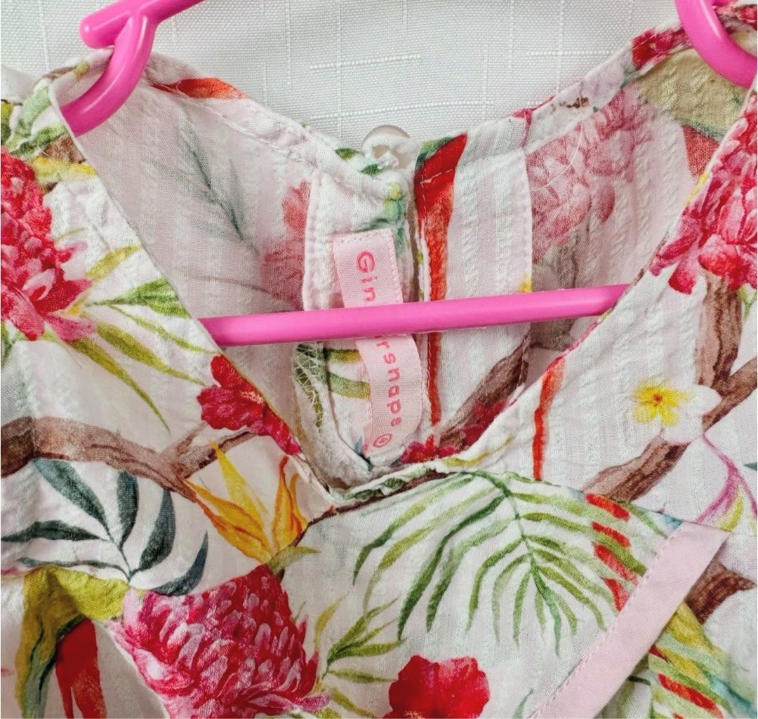 Gingersnaps Floral Sleeveless Blouse with Ruffles (Category: Babies & Kids Fashion) located in Taguig. Submitted by bargainbooster (Listing ID 1367411128, Image 2). Description: GINGERSNAPS Floral Sleeveless Blouse with Ruffles S: 4 (but runs small) D: ~11.5in (armpit to armpit); ~11.5in L .