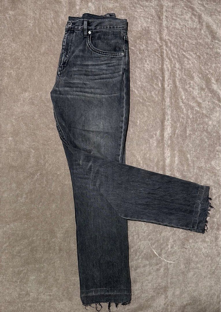 Helmut Lang Distressed Raw Hem Jeans (Category: Jeans) located in Bacolod City. Submitted by dannnsoy (Listing ID 1367424389, Image 2). Description: Helmut Lang Distressed Raw Hem •In good condition •Dimension: 33-34” x 42” •Issue: Altered and loose stitch •Price: 1399 only.