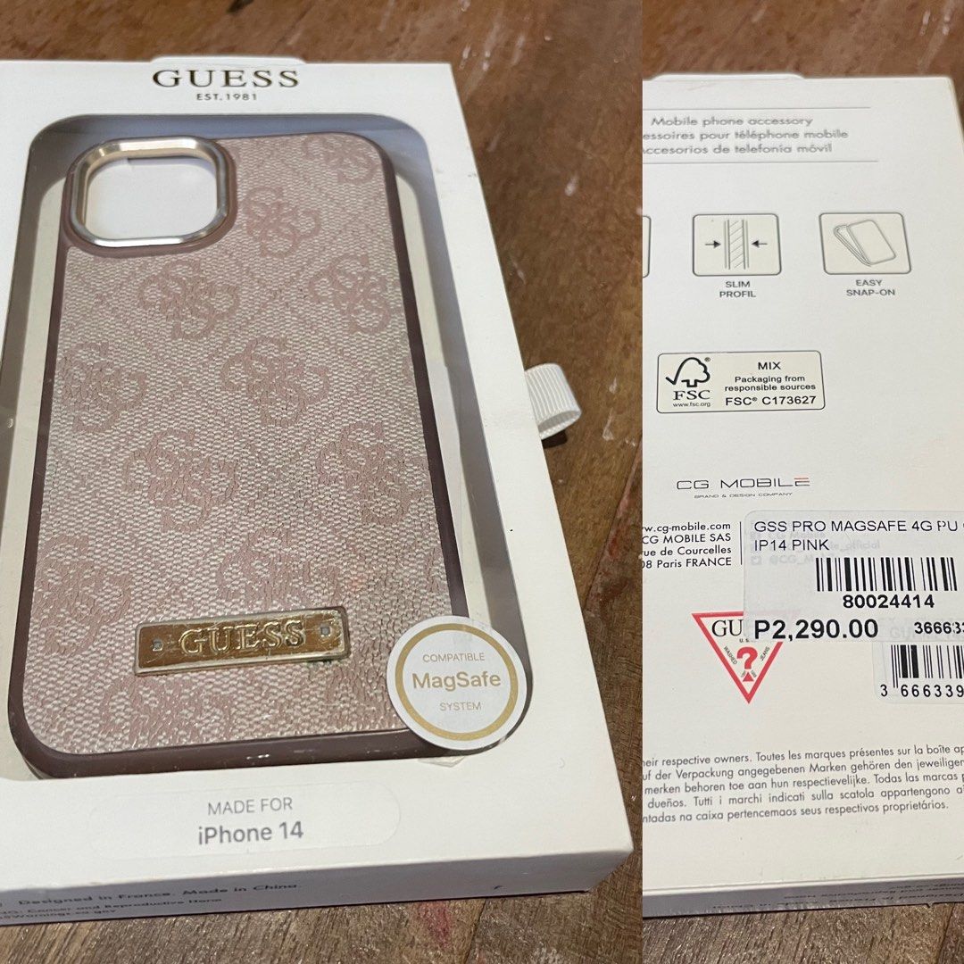 iPhone 14 guess case (Category: Cases & Sleeves) located in Quezon City. Submitted by jthbusiness (Listing ID 1367481600, Image 2). Description: Got it @ 2290 Shipping c/o buyer.