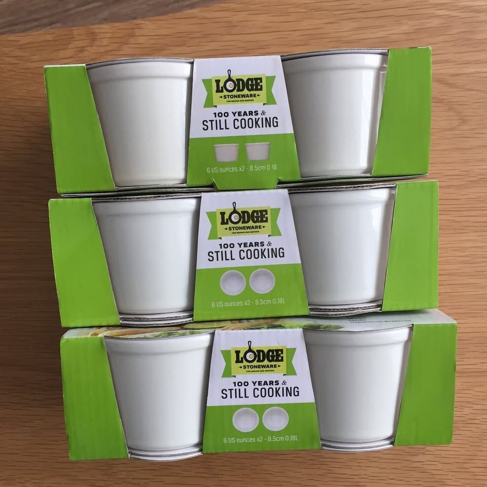 Lodge Ramekins 6 pieces (Category: Bakeware) located in Makati City. Submitted by savedeal (Listing ID 1367364265, Image 1). Description: Lodge Stoneware set of 6 Ramekins 8.5cm 0.18l. Great for baking soufflé, pudding, jams, etc. New and unused in original packaging..