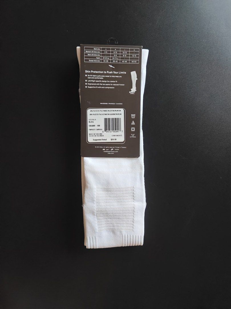 Nike Elite Training socks (Category: Socks) located in Makati City. Submitted by WGarci07 (Listing ID 1367323396, Image 2). Description: Original Nike Elite Training Cushioned socks Over the Calf White & Gray Size: XL Men’s US shoe size 12-15 Brand new .