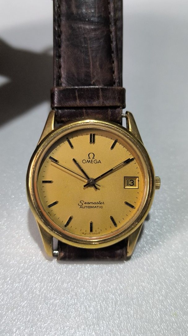 Omega Seamaster (Category: Men's Watches) located in Taguig. Submitted by j_watches007 (Listing ID 1367318072, Image 2). Description: Authentic Secondhand ⌚ Vintage Used Watch Omega Seamaster Automatic Swiss Made YOR 1970s 34mm Replacement Leather Strap Replacement Buckle ' Watch Only ' DISCLAIMER: IT'S OLD WATCHES EXPECT OF SOME SCRATCHES/SIGNS OF USAGE & PLEASE MANAGE YOUR EXPECTATIONS. THANKYOU. PS' IF CAN'T RPLY. KINDLY DIRECTLY PM ME IN BLUE