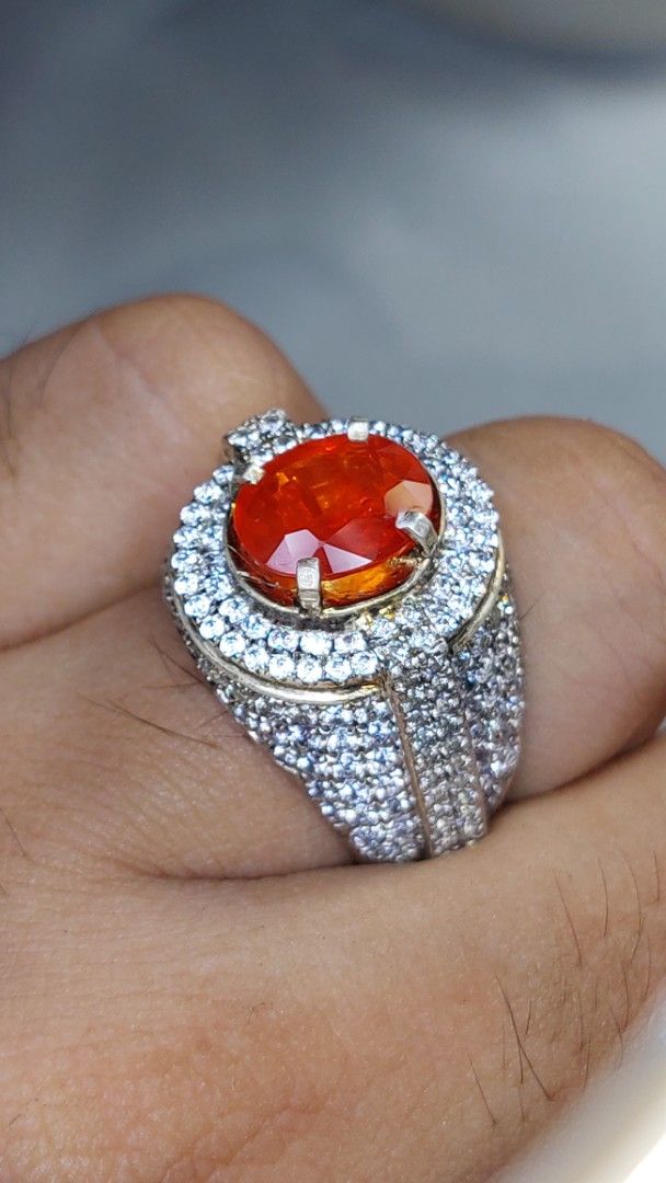 Orange sapphire songea ring perak memo by skylab, Barang Mewah - Main Image