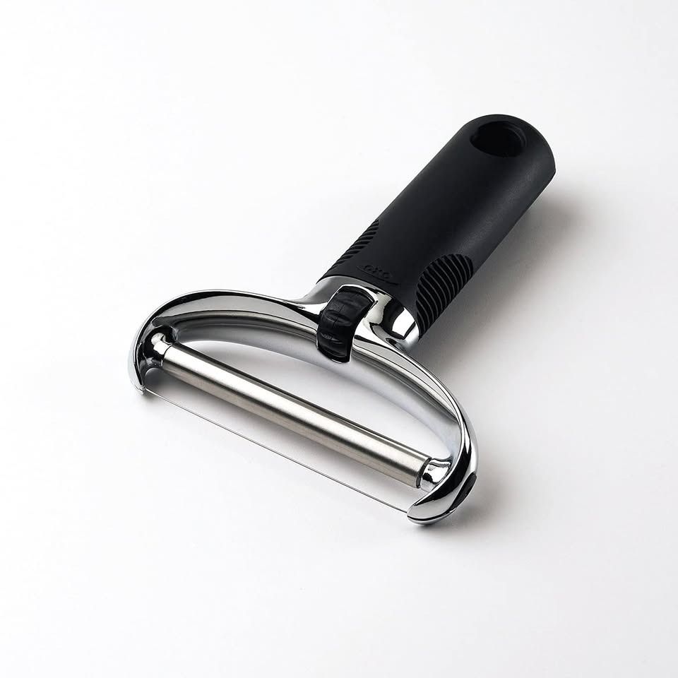 OXO Cheese Slicer with Replaceable Wires (Category: Knives & Chopping Boards) located in Makati City. Submitted by savedeal (Listing ID 1367366038, Image 3). Description: Tension wheel lets you tighten wire when loose Easy wire replacement with two additional stainless steel wires included Cuts thick or thin cheese slices Sturdy, die-cast zinc construction Soft, comfortable handle.
