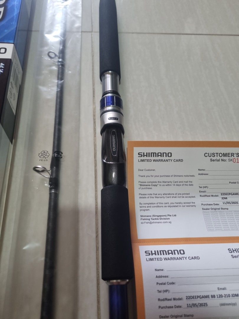 Shimano Deepgame BB 120- 210 Electric reel's fishing rod, Sports