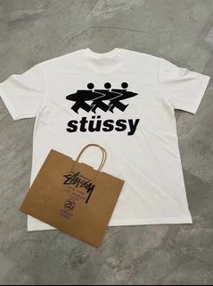Stussy  沖浪小人 圓領短袖T-shirt 沖浪板大學生男女情侶同款 美式短袖62974824080385114