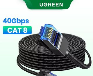CAT8 Ethernet Cable 6ft - 40Gbps High Speed Flat Network Cable For Gaming & Home Office
