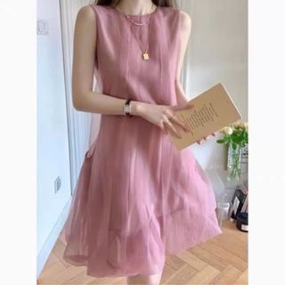 女裝 夏季 粉紅紗連身裙 溫柔甜美仙氣64245677911299110