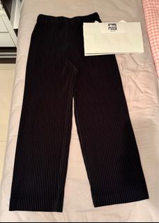 [New] Issey Miyake homme plissé Black Pants Model HP56 JF104629804596556811122