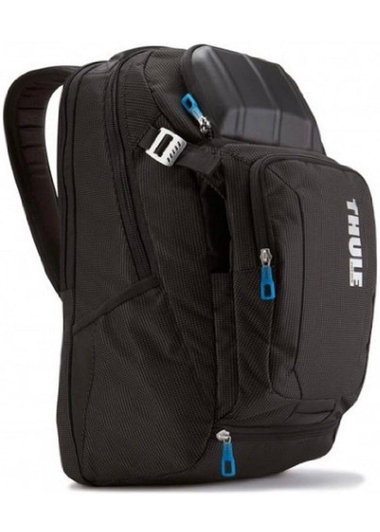 Backpack (Category: Backpacks) located in Singapore. Submitted by kharlzeis (Listing ID 1367621306, Image 8). Description: BNIT The Thule Crossover 32 L Backpack is a versatile, travel-and-commute bag built from durable dobby nylon, offering a dedicated, padded laptop sleeve (fits up to 17″ laptops), a crush-proof SafeZone compartment for fragile items, and smart organization pockets for documents, devices, and accessories ￼. It features ventilat